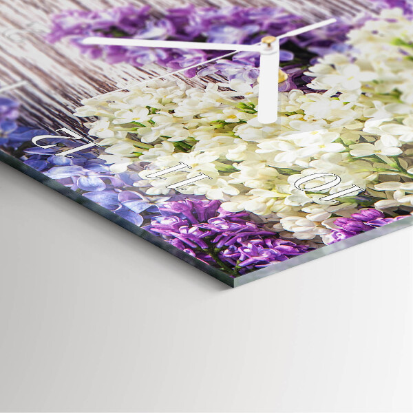 Horloge rectangulaire verticale Lilas