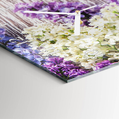 Horloge rectangulaire verticale Lilas