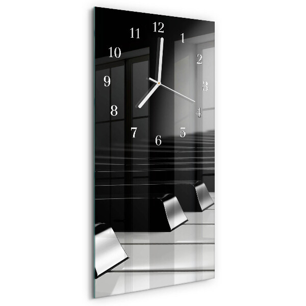 Horloge rectangulaire verticale Touches de piano