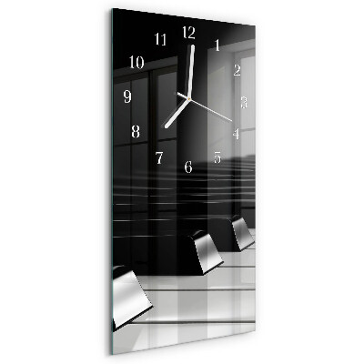 Horloge rectangulaire verticale Touches de piano