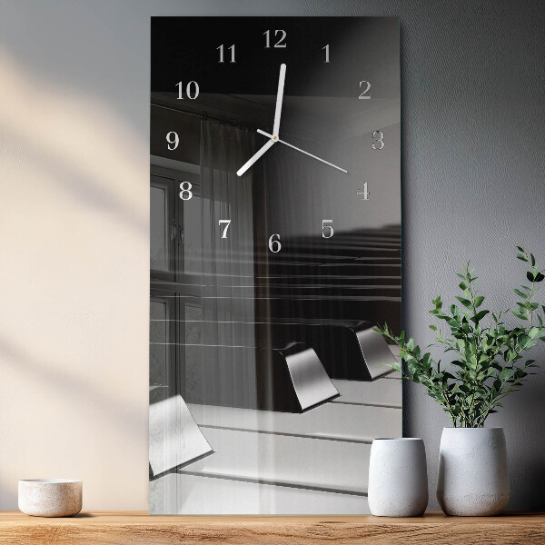 Horloge rectangulaire verticale Touches de piano