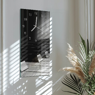 Horloge rectangulaire verticale Touches de piano