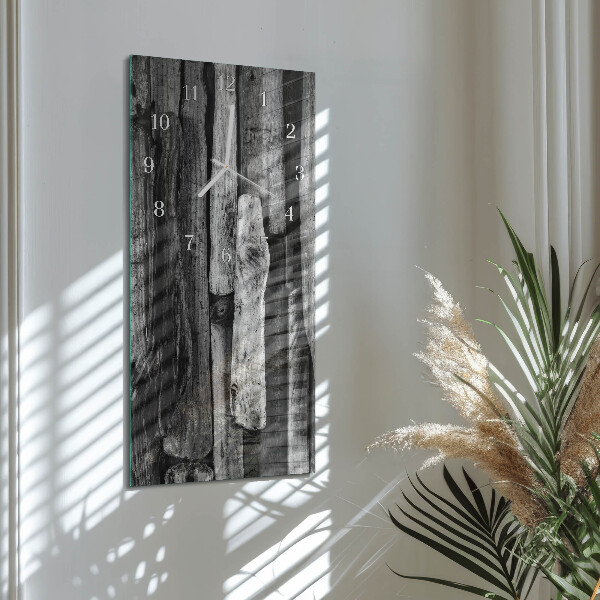 Horloge rectangulaire verticale planches