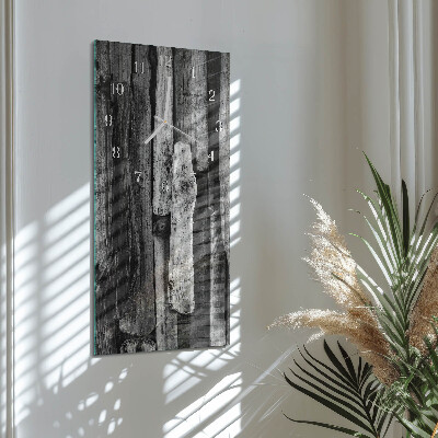Horloge rectangulaire verticale planches