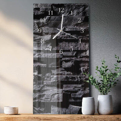 Horloge rectangulaire verticale Pierres