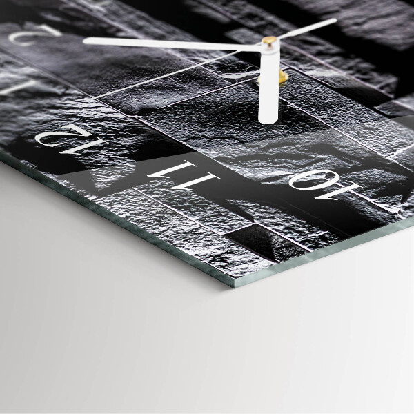 Horloge rectangulaire verticale Pierres