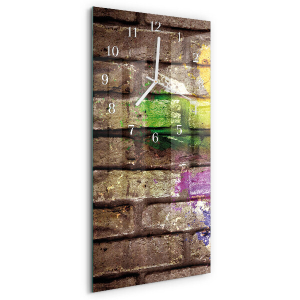 Horloge rectangulaire verticale Brique