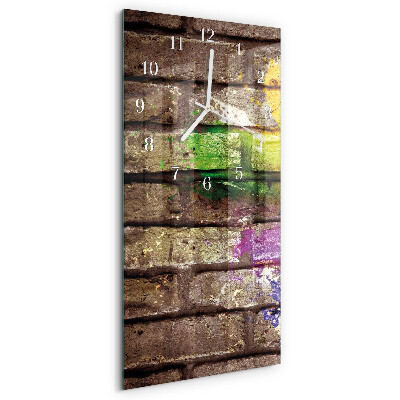 Horloge rectangulaire verticale Brique
