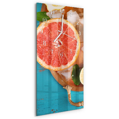 Horloge rectangulaire verticale Pamplemousse