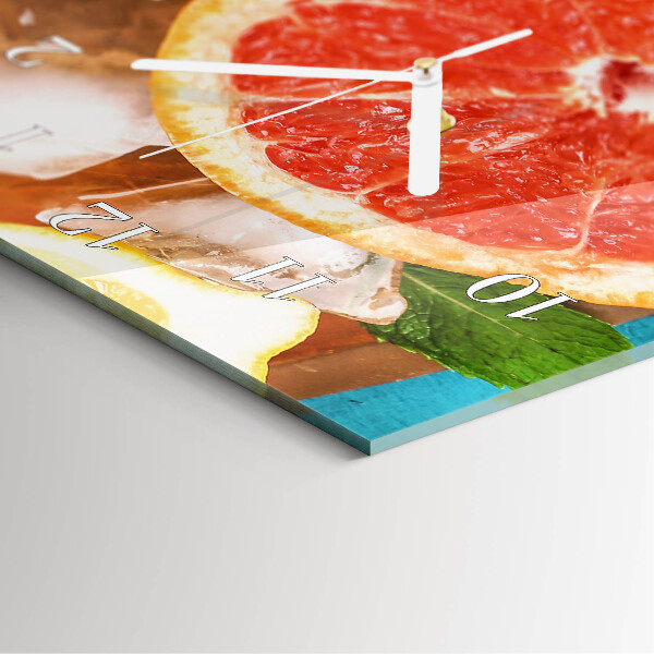 Horloge rectangulaire verticale Pamplemousse