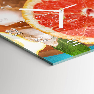 Horloge rectangulaire verticale Pamplemousse