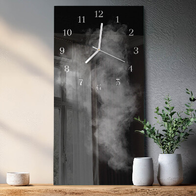Horloge rectangulaire verticale Fumée