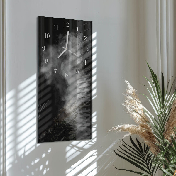 Horloge rectangulaire verticale Fumée
