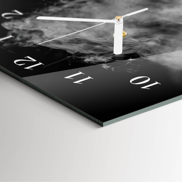 Horloge rectangulaire verticale Fumée