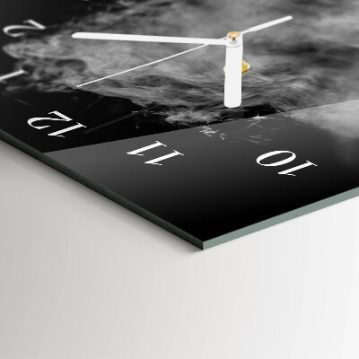 Horloge rectangulaire verticale Fumée