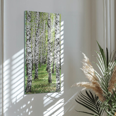 Horloge rectangulaire verticale Bouleau
