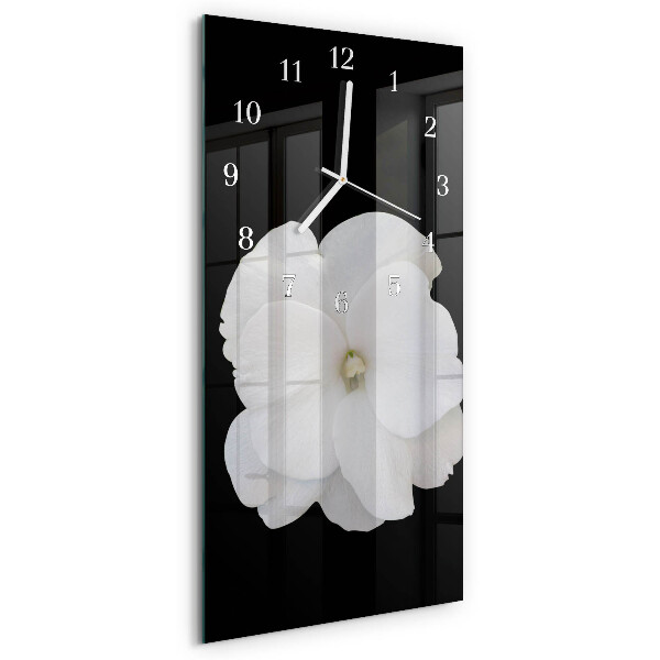 Horloge rectangulaire verticale Fleur