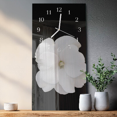 Horloge rectangulaire verticale Fleur