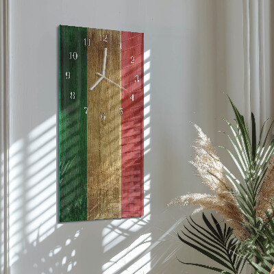 Horloge rectangulaire verticale drapeau italien