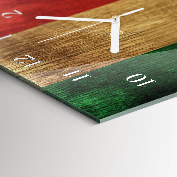 Horloge rectangulaire verticale drapeau italien
