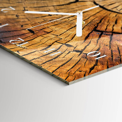 Horloge rectangulaire verticale Grains de bois