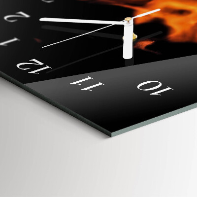 Horloge rectangulaire verticale Feu