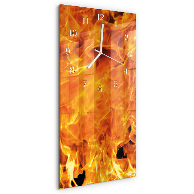 Horloge rectangulaire verticale Feu