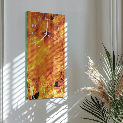Horloge rectangulaire verticale Feu