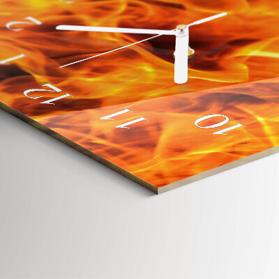 Horloge rectangulaire verticale Feu