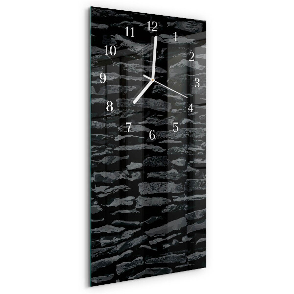 Horloge rectangulaire verticale Mur de pierre