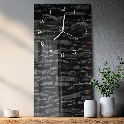 Horloge rectangulaire verticale Mur de pierre