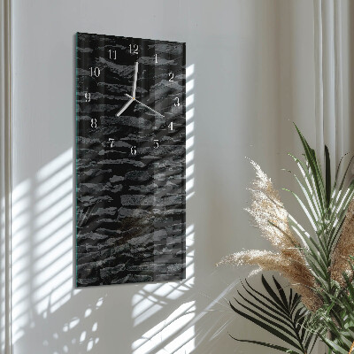 Horloge rectangulaire verticale Mur de pierre
