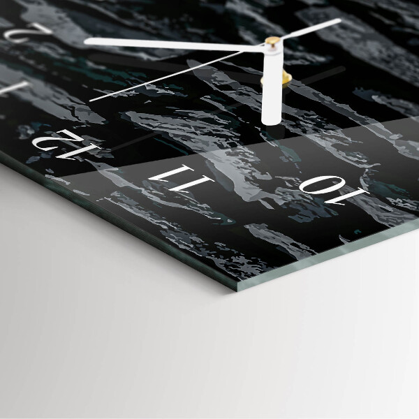 Horloge rectangulaire verticale Mur de pierre