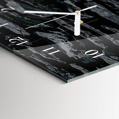 Horloge rectangulaire verticale Mur de pierre