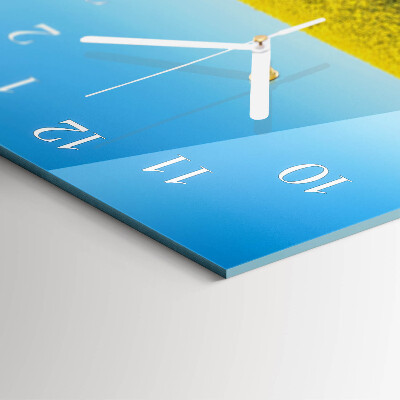 Horloge rectangulaire verticale Champ de fleurs
