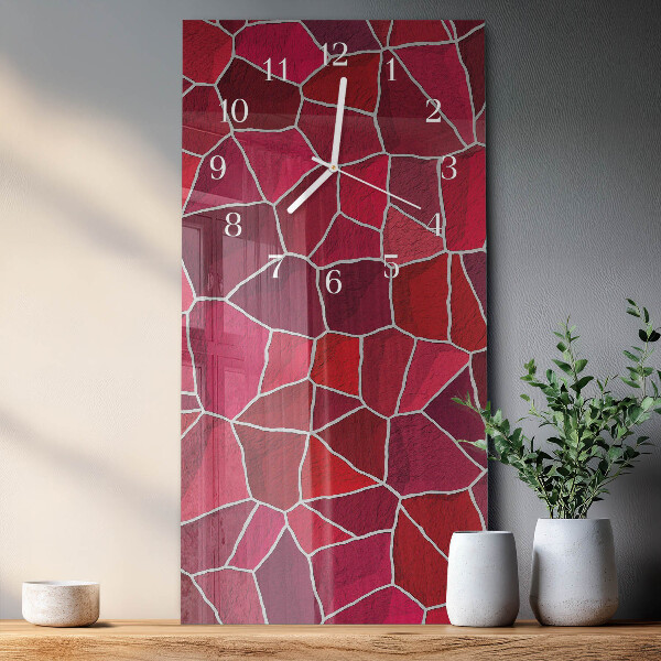Horloge rectangulaire verticale Motif de pierre