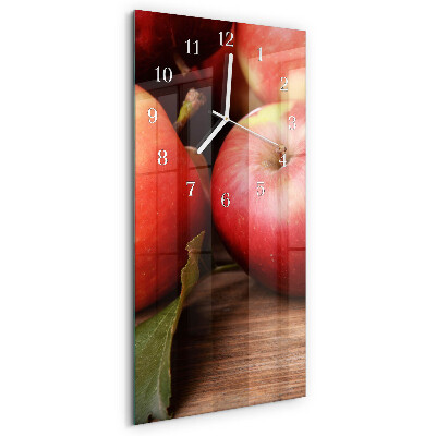 Horloge rectangulaire verticale Pomme