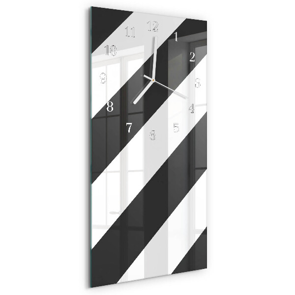 Horloge rectangulaire verticale Rayures