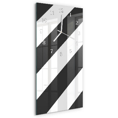 Horloge rectangulaire verticale Rayures