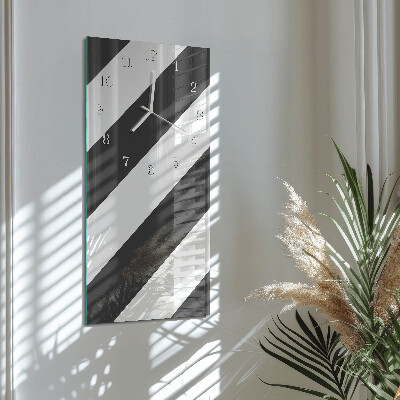 Horloge rectangulaire verticale Rayures