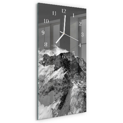 Horloge rectangulaire verticale Montagne