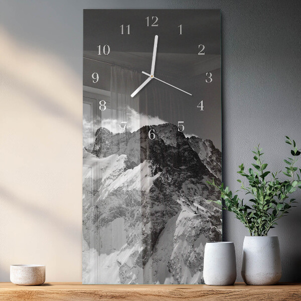 Horloge rectangulaire verticale Montagne