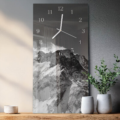 Horloge rectangulaire verticale Montagne
