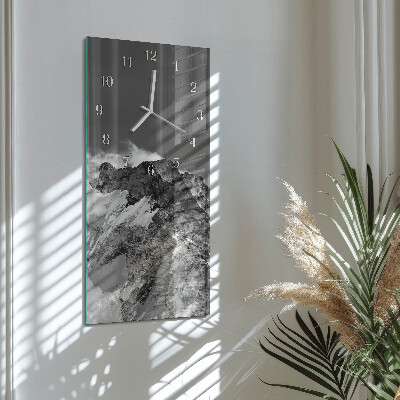 Horloge rectangulaire verticale Montagne