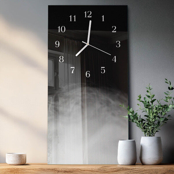 Horloge rectangulaire verticale Fumée