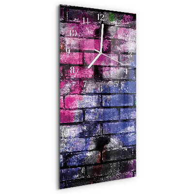 Horloge rectangulaire verticale Brique