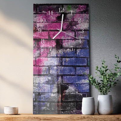 Horloge rectangulaire verticale Brique