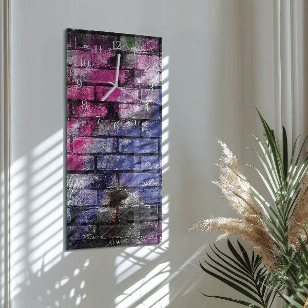 Horloge rectangulaire verticale Brique
