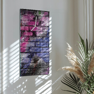 Horloge rectangulaire verticale Brique