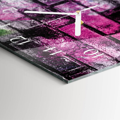 Horloge rectangulaire verticale Brique